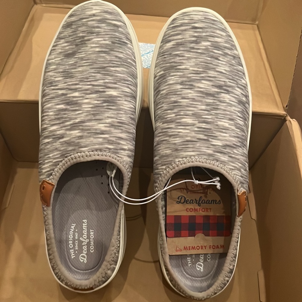 Dear foams Women's Annie Clog Sneaker Size 9 Light Heather Grey New With Tags - Picture 8 of 10